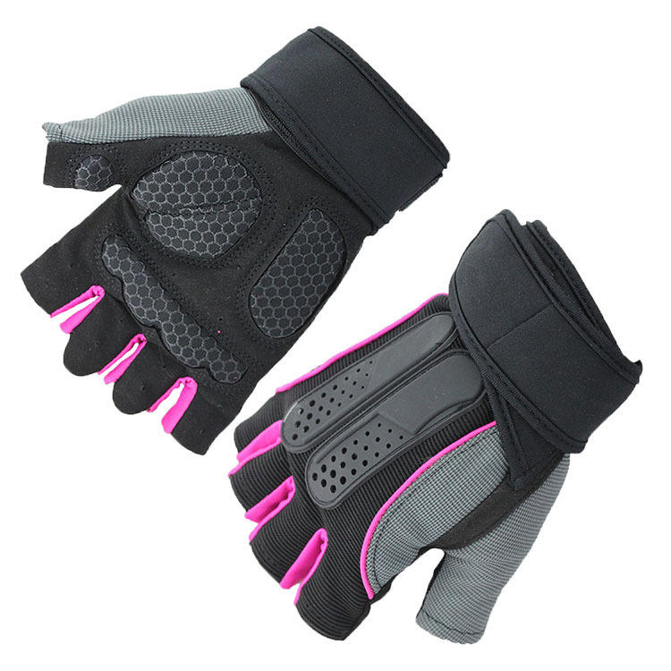 1 Pair Anti-slip Half Fingers Gloves Outdoor Fitness Sports Exercise Training Gym Gloves