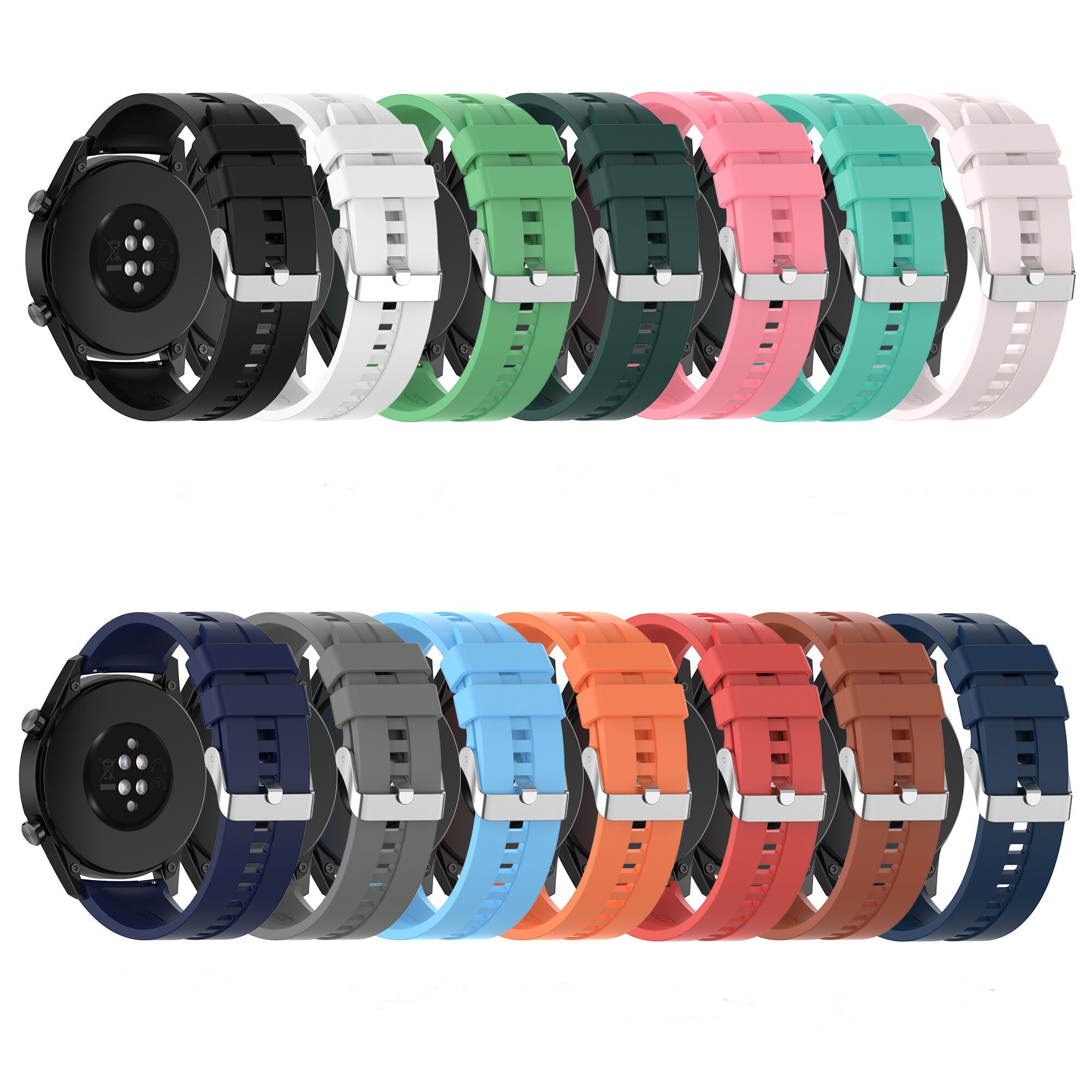 22mm Multi-color Silicone Replacement Strap Smart Watch Band For 46mm Smart Watch