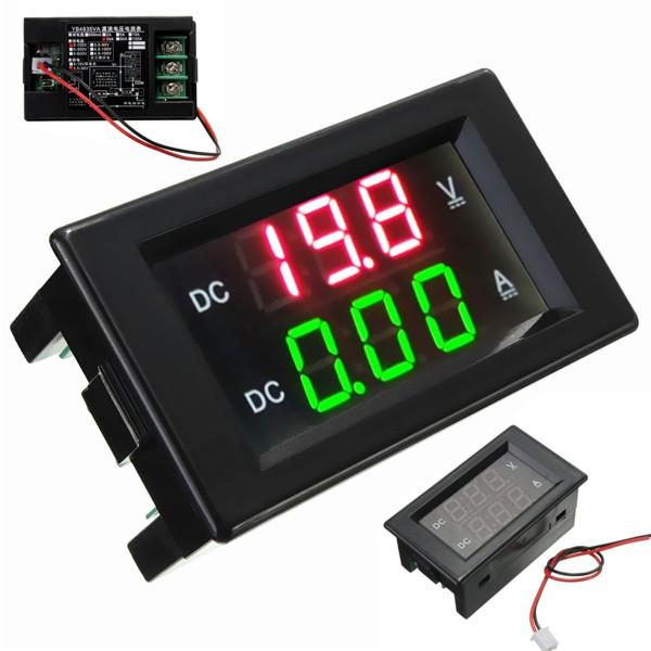 0-100V 20A Double Display Volt Meterr Current Meter Digital LED