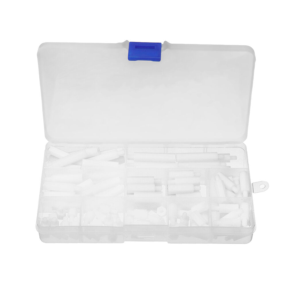 M4NH3 110Pcs M4 White Nylon Hex Column PCB Standoff Spacer Assortment