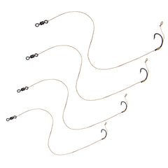 2PCS High Carbon Steel Fishing Hook Barbless Carp Hooks Lead Line Sea Freshwater