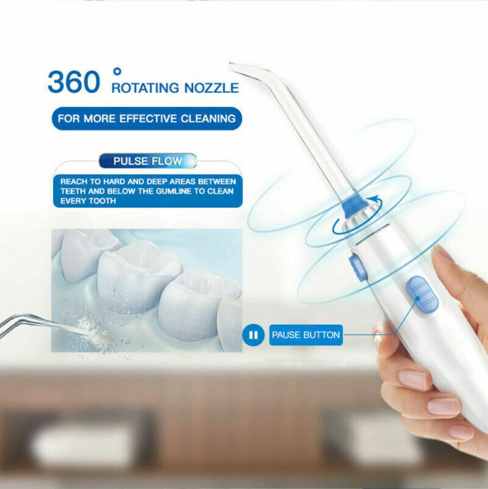 Water Dental Flosser - 800ML Oral Irrigator with 10 Adjustable Water Pressures, 5 Multifunctional Tips, IPX6 Waterproof, High Volume Reservoir for Teeth Cleaning and Gum Care