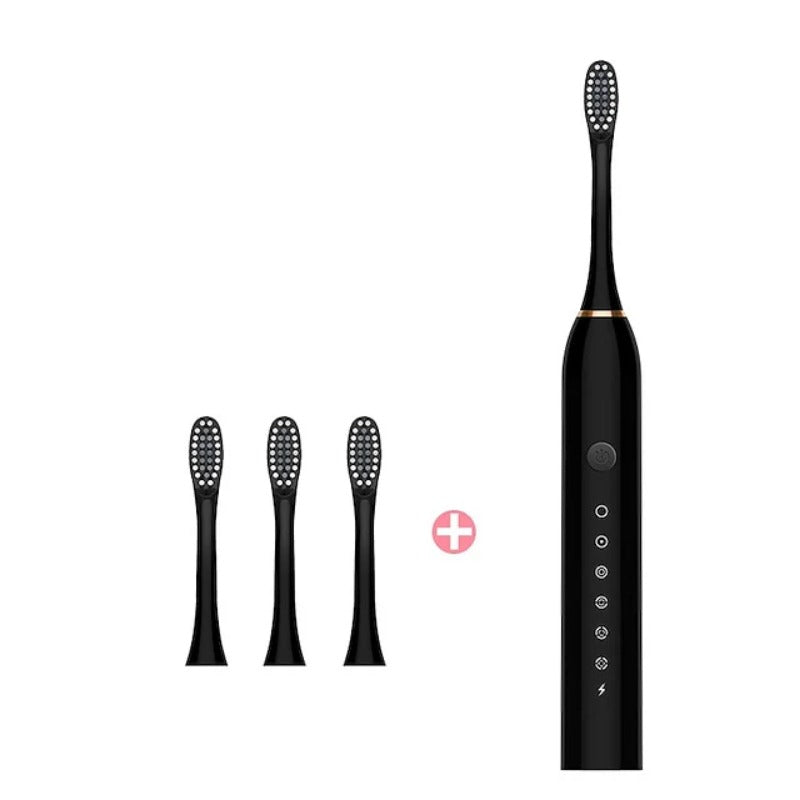 Adult Sonic Electric Toothbrush - 4 Heads, 60-Day Battery, 6 Modes, IPX7 Waterproof, Timer