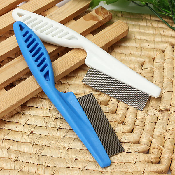 Pet Hair Grooming Comb Flea Shedding Brush Puppy Dog Stainless Pin Cat Supplies Cleaning