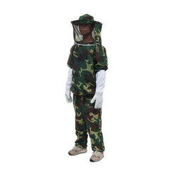 Beekeeping Protective Veil Suit Beekeeper Smock Anti-Bee Hat Keeping Gloves