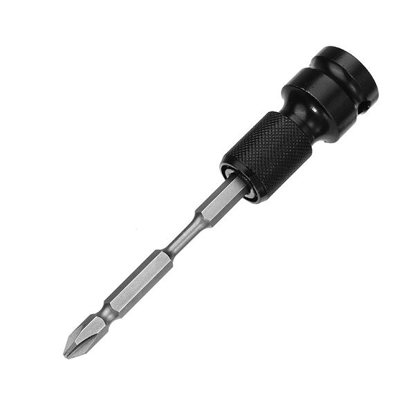 1/2 Inch Square to 1/4 Inch Hex Telescopic Drill Chuck Converter With 100mm PH2 Screwdriver Bit