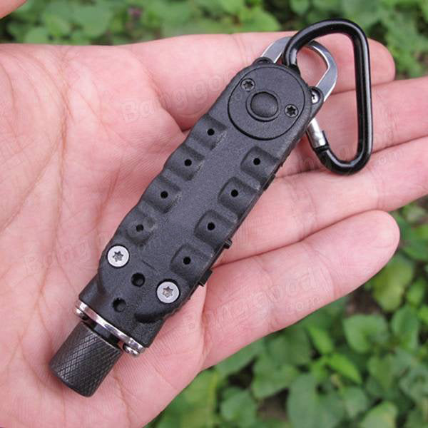 EDC Multi-functional Climbing Carabiner Paracord Buckle Screwdriver Flashlight Wrench Tool