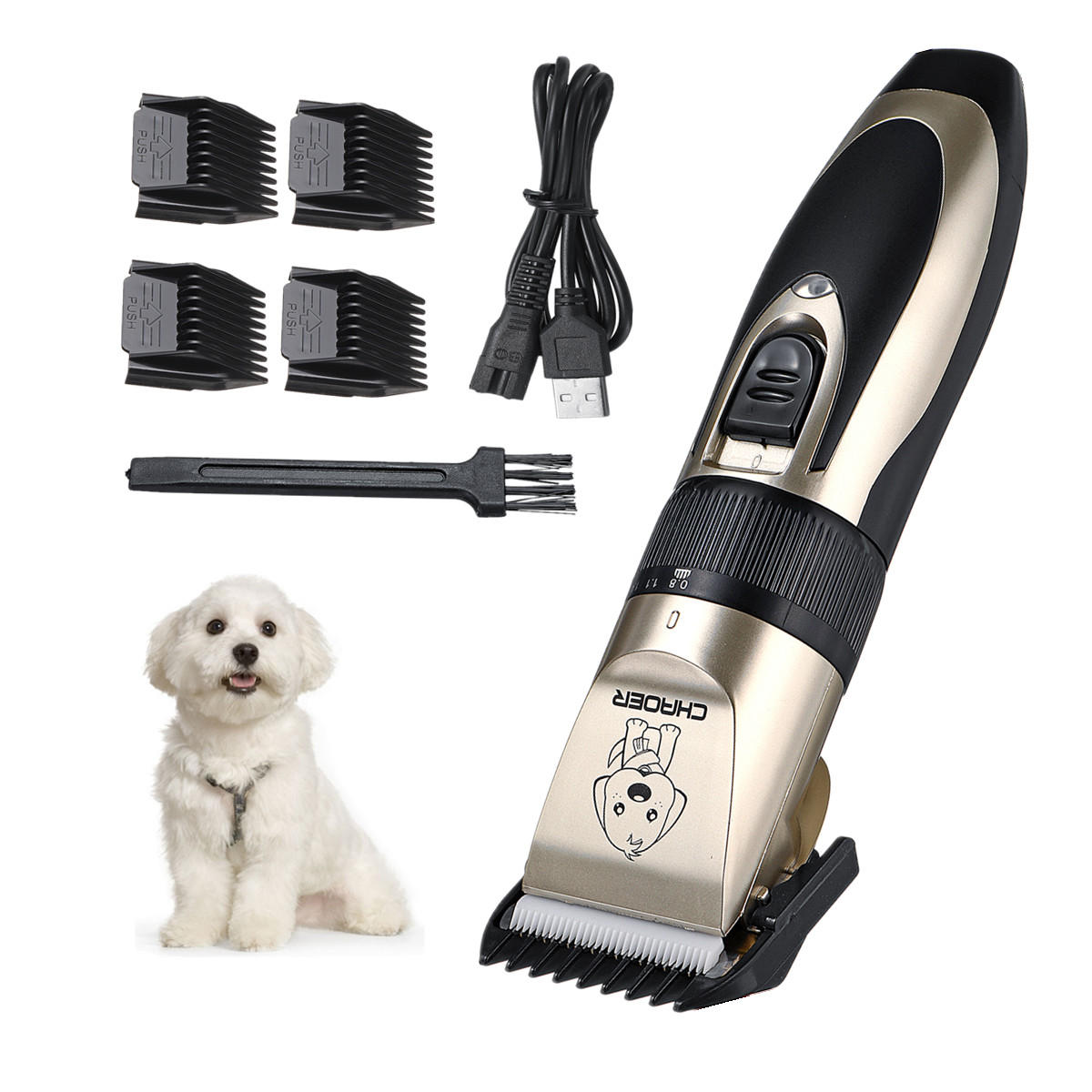 USB Rechargeable Pet Hair Clipper Cat Dog Trimmer Kit Pet Grooming Scissor Portable Puppy Accessories