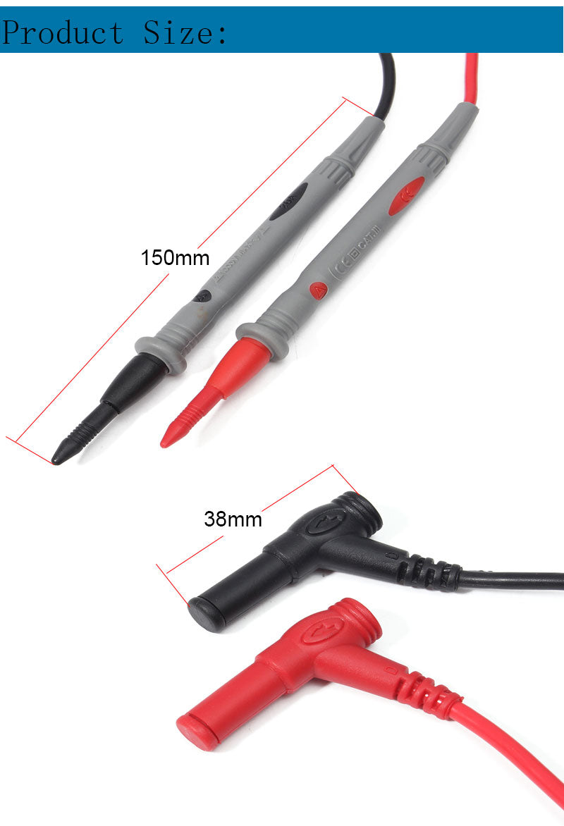 A-18 J PVC Needle Tip Probe Test Leads Pin Hot Universal Digital Multimeter Multi Meter Test