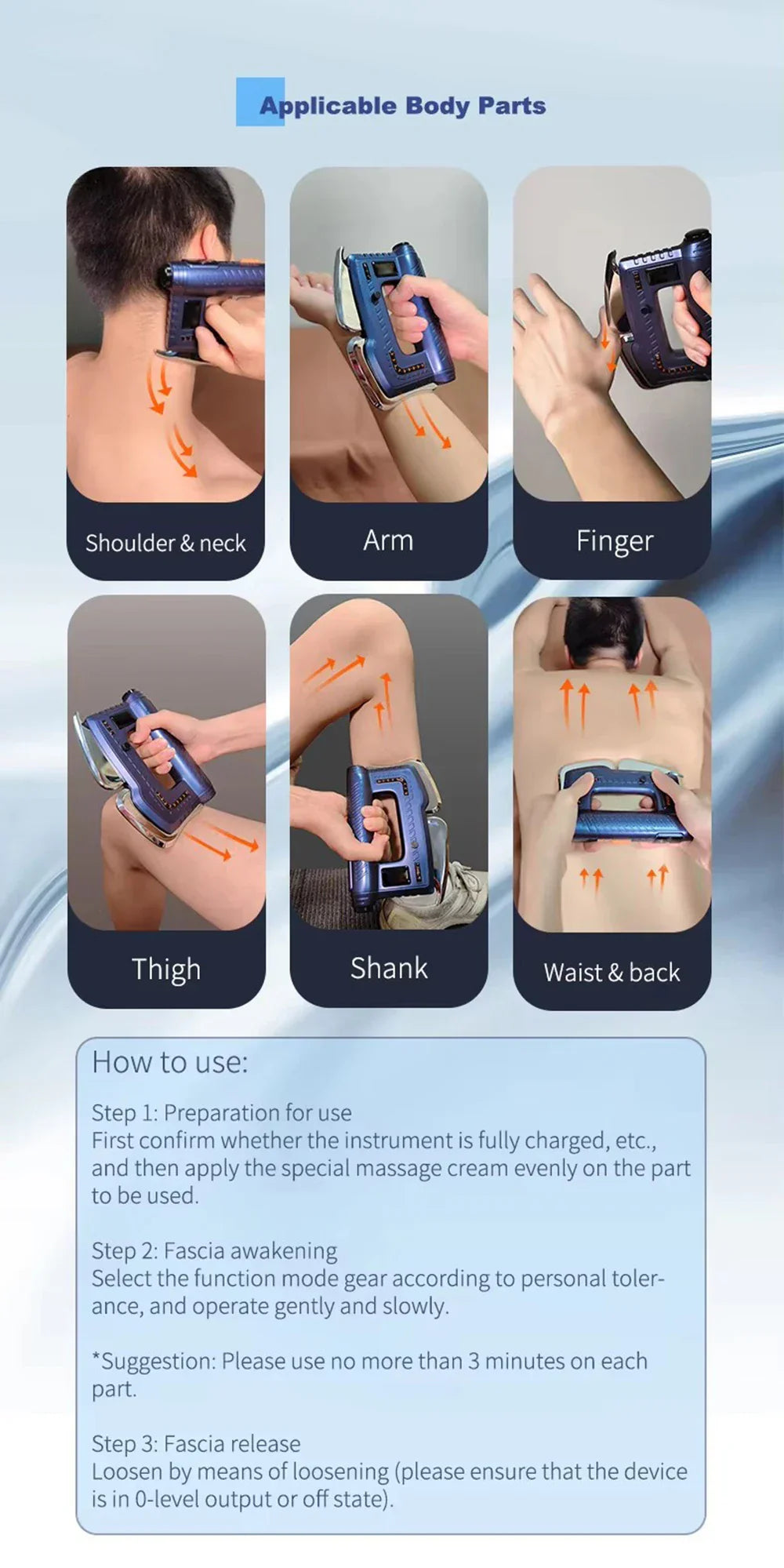 Fascia EMS, Red Light Therapy, Heated Muscle Scraper and Back Massager
