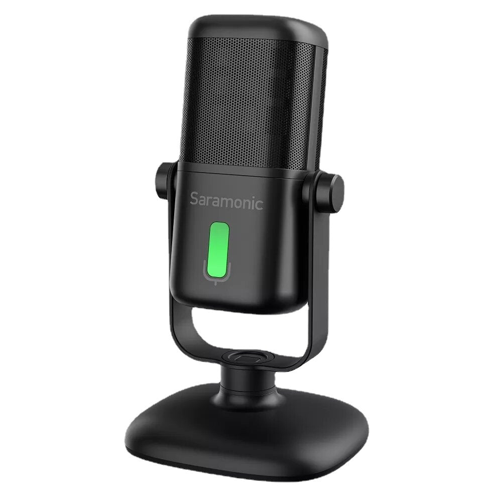 Cardioid Microphone Studio Condenser Mic Built-in Sound Card for Smartphones Laptop Tablets Games Live Broadcast Podcasts Recording