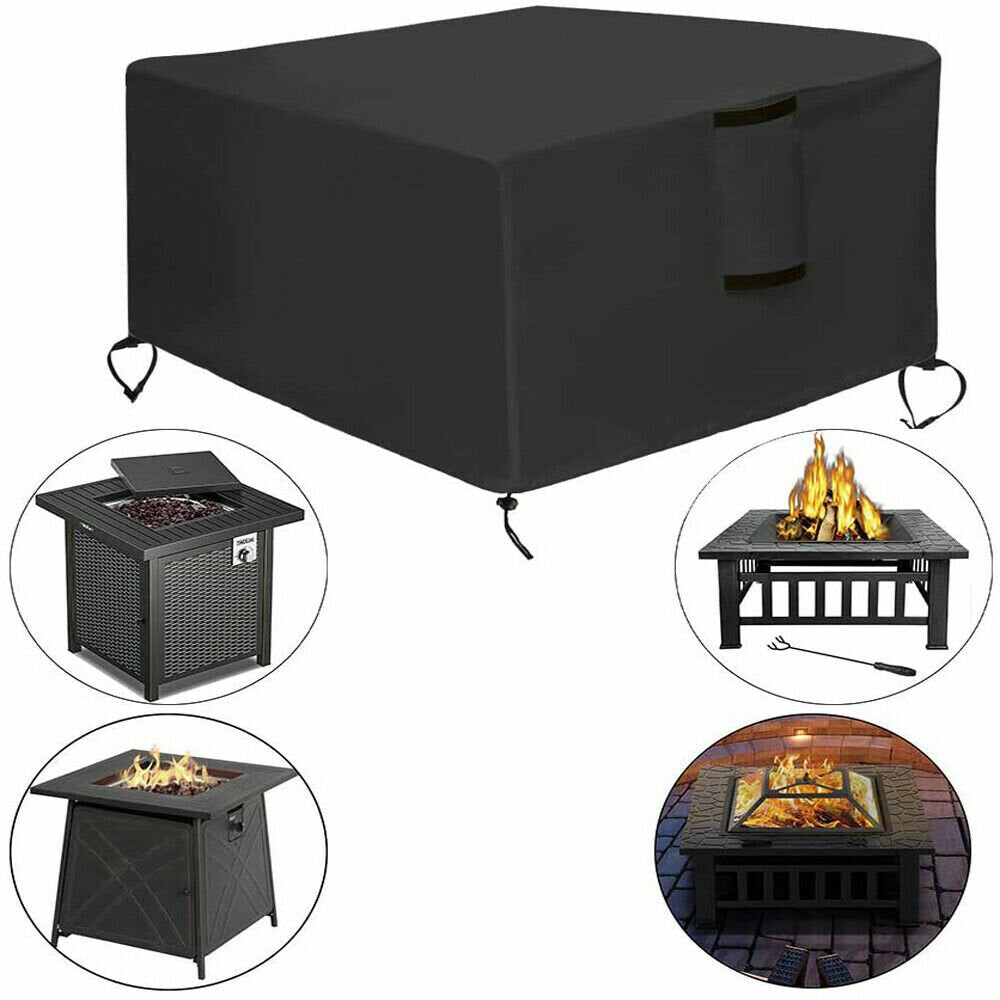 Oxford Cloth Fire Pit Cover Patio Square Table Cover Grill BBQ Gas Waterproof Anti Crack UV Protector