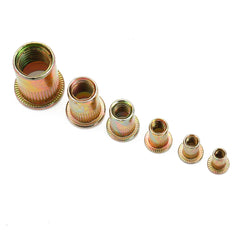 165PCS M3 M4 M5 M6 M8 M10 M12 Mixed Zinc Plated Carbon Steel Rivet Nut Insert Nuts