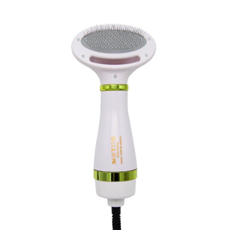 2 in 1 Dog Cat Pet Hair Dryer Comb Speed and Temperatures Adjustable with Low Noise Grooming Fur Blower Brush Household