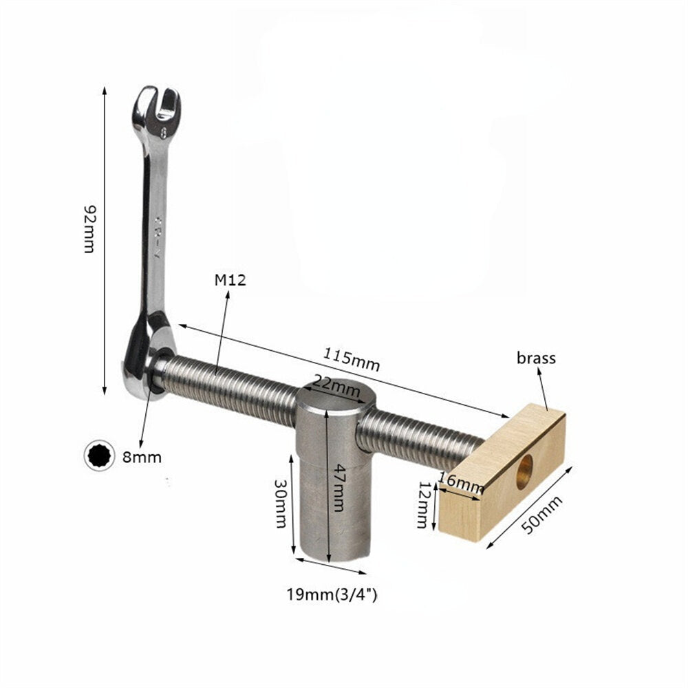 Quick Acting Woodworking Clamp - Desktop Hold Down Clip for 19/20MM Bench Holes