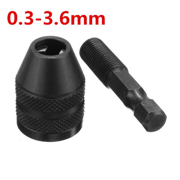 0.3-3.6/0.3-6.5/0.6-8mm Keyless Drill Chuck 1/4 Inch Hex Shank Quick Change Adapter Converter