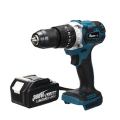 520N.m 4000rpm 3 In 1 Electric Cordless Hammer Impact Drill Screwdriver w/LED Battery