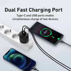 20W Dual-Port USB PD Charger, Fast Charging Adapter for iPhone, Hui, Samsung, Xiaomi