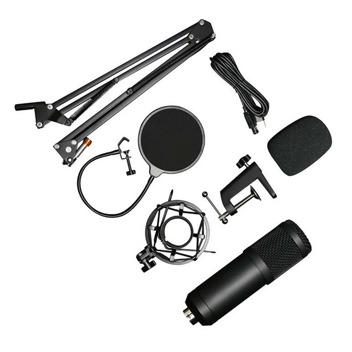 192KHz/24Bit Metal USB Microphone Set Condenser Live Record Wired Computer