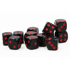 24Pcs Dice Game Gadget Red And Black Having Fun Dice Set For Bar KTV Karaoke Party Home Table Game With Storage Bag