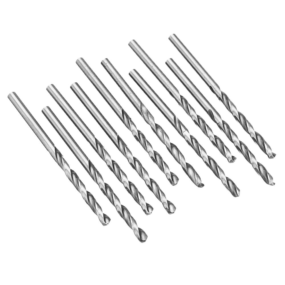 10Pcs 2.2-4.0mm Drill Bit HSS High Speed Steel Straight Shank Twist For Hand