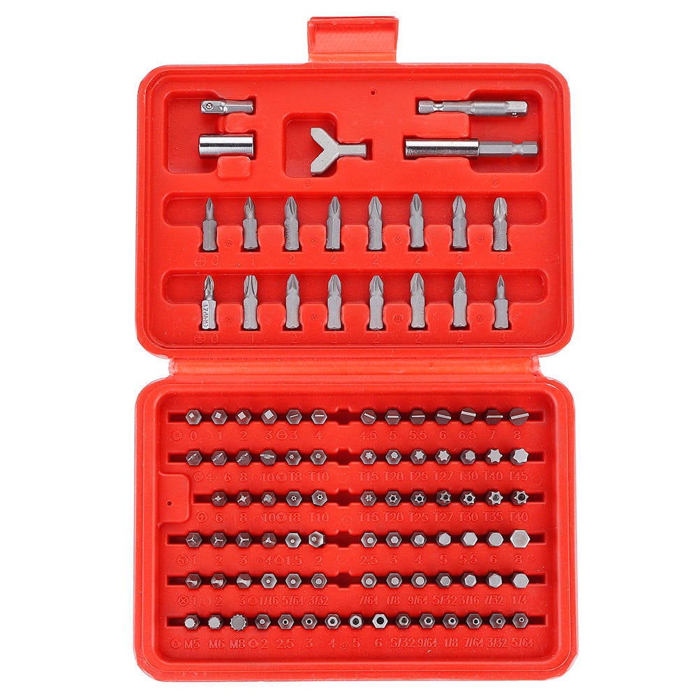 100pcs Screwdriver Bit Set Security Bit Set Chrome Vanadium Steel Assortment Set Square Screw Bits Power Tools