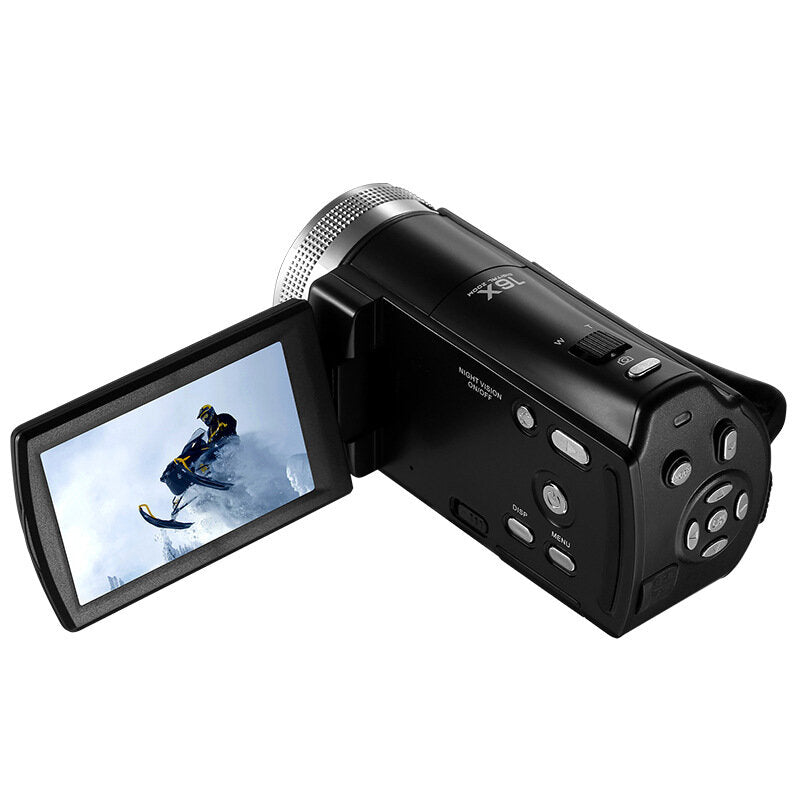 IR Night Vision HD 1080P 16X Digital Video Camera DV Camcorder for Vlog Video Home Photography