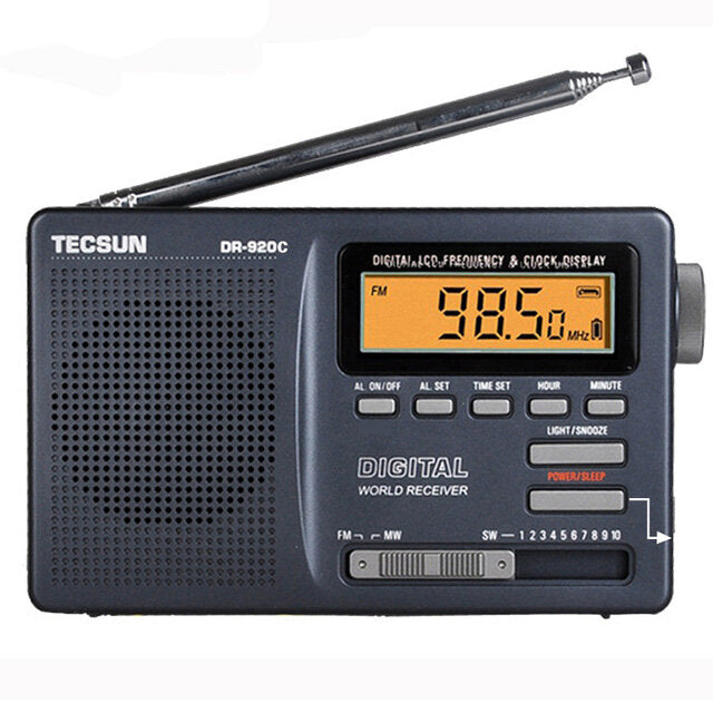 FM MW SW 12 Band Digital Clock Alarm Radio Receiver