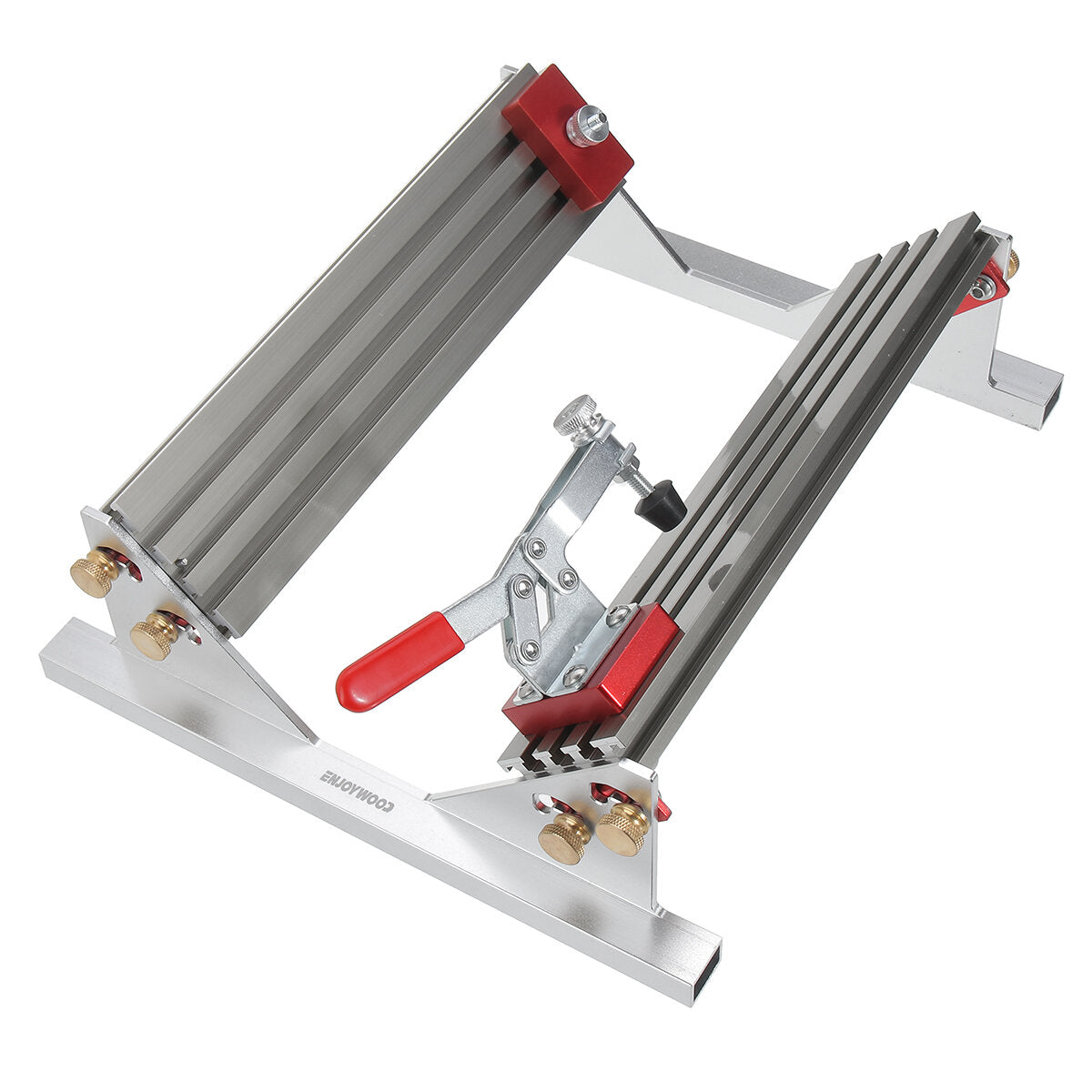 Adjustable Spline Jig for Table Saw & Router - Aluminum, 1/2"-16" Size, 4 Flip Stops