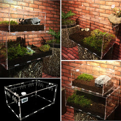 Turtle Tank Reptile toxic Large Acrylic Breeding Cage Non Fish Tank