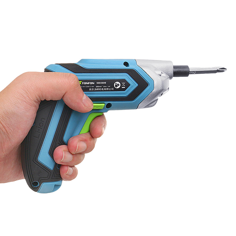 3.6V Cordless Electric Screwdriver USB Rechargable Power Screw Driver with Screw Bits