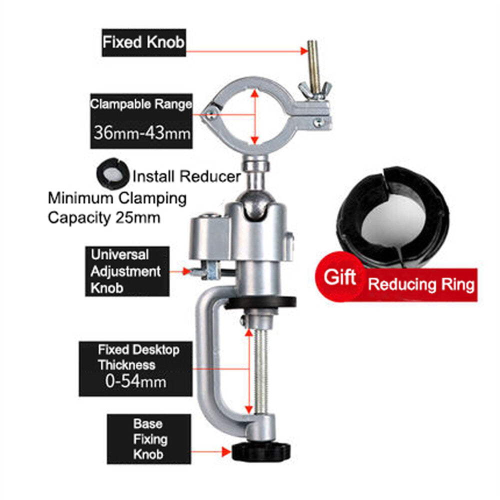 360degree Rotary Tool Holder - Multifunctional Bench Clamp & Drill Bracket