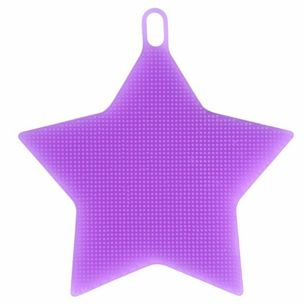 Multi-function Star Shape Silicone Dish Cleaning Brush Scrubber Heat Resistant Coaster