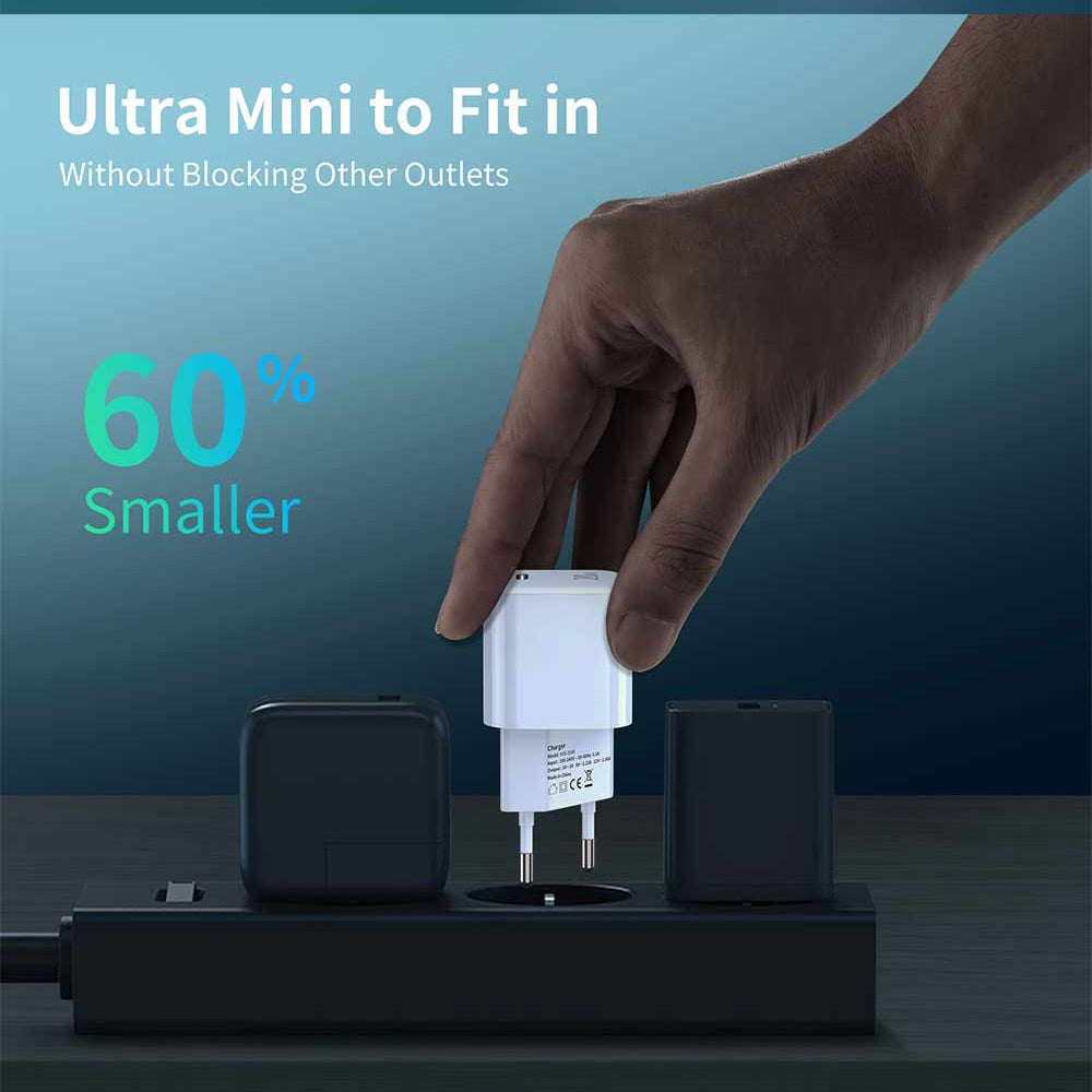 Fast USB PD Wall Charger EU Plug for iPhone 14 Pro Max, Hui Mate50, Samsung S23