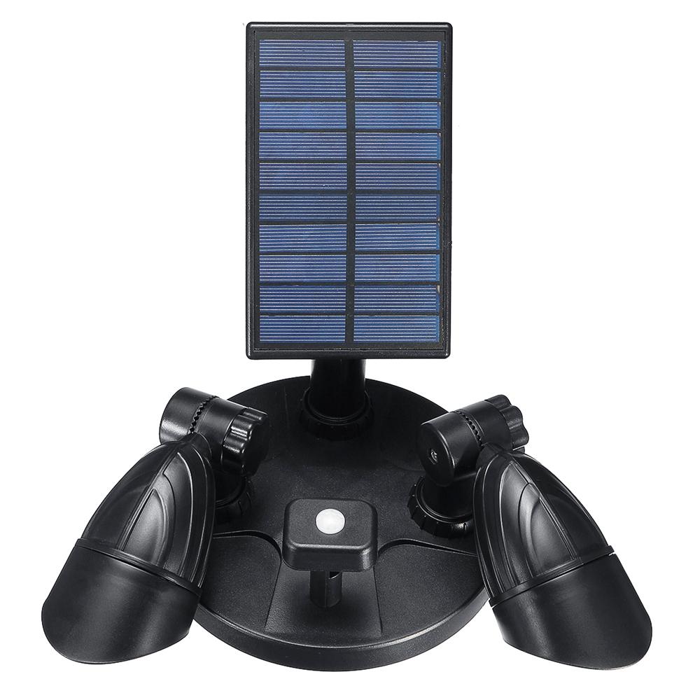 6 LED Solar PIR Motion Sensor Flood Spot Light Wall Garden Rotating