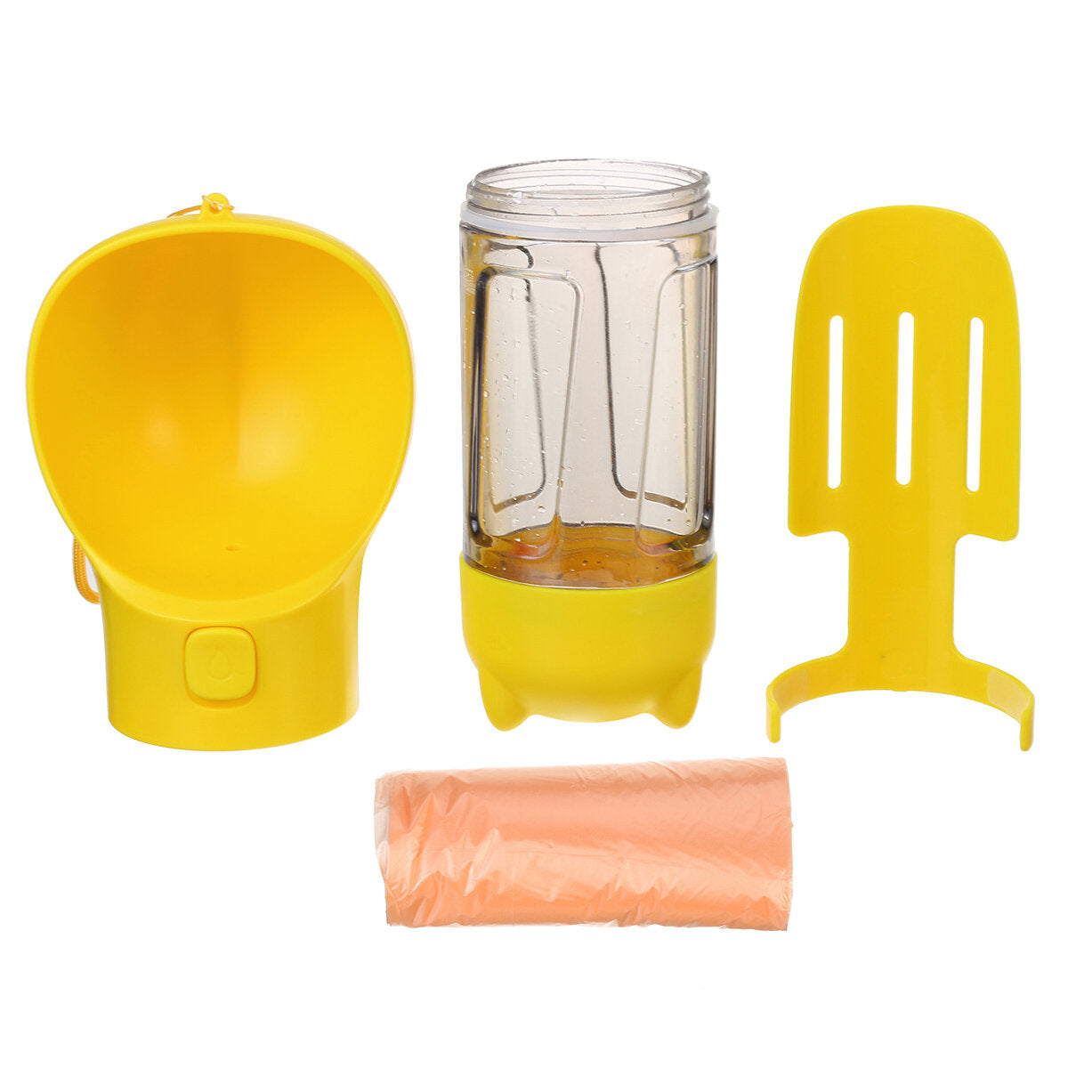 Portable Pet Water Cup Leak-Proof Accompanying Drinking Kettle for Travel-Yellow/Green/Blue/Pink