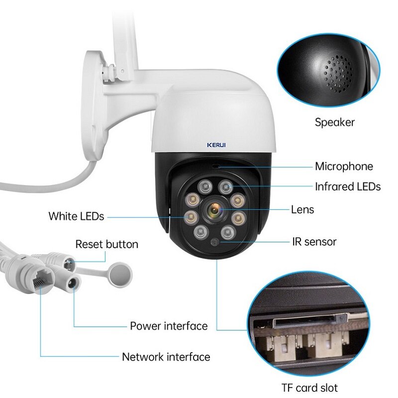 1080P 3MP 2MP Smart PTZ WiFi IP Wireless Camera 4X Zoom Dome Camera Outdoor Home Security CCTV Video Surveillance