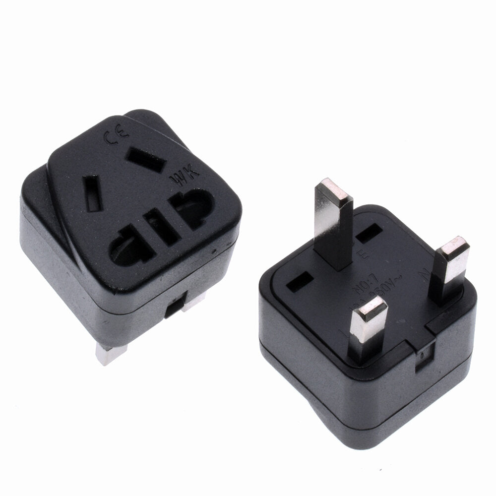 UK/Singapore/Malaysia/Hongkong Power Plug, US/AU/China 2pin 3pin Socket to UK 3pin Plug Converter Travel Adapter 13A250V