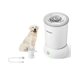 Automatic Dog Paw Cleaner USB Charging Pet Paws Washer Cup Portable with Soft Silicone Bristles Dog Foot Washing for Puppy Cat Supplies Grooming