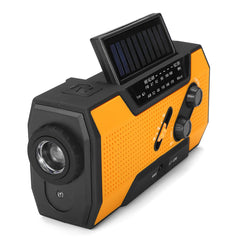 Portable AM FM NOAA Radio Solar Crank Emergency Weather Flashlight Rechargeable Power Bank for iPhone