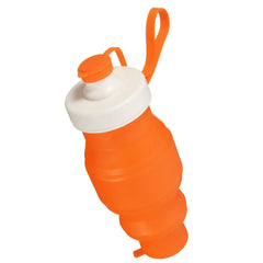 530ML Foldable Water Bottle Silicone Kettle Portable Drinking Bottle Outdoor Travel Running Hiking Cycling