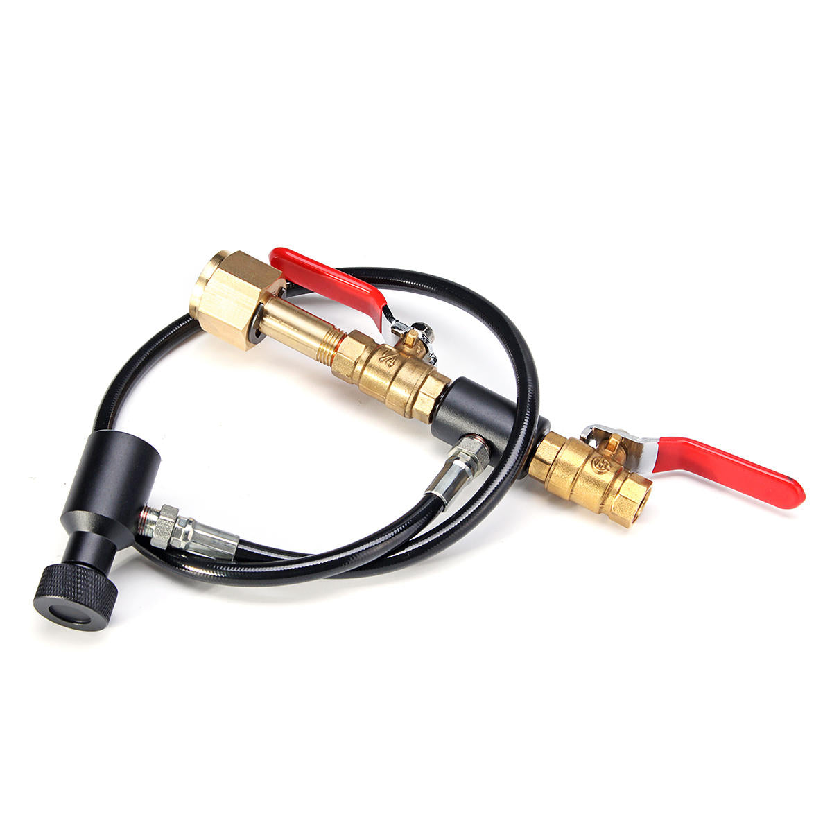 24 Inch CGA320 Soda Club High Pressure Hose Inflatable Air Valve CO2 Fill Station Tank