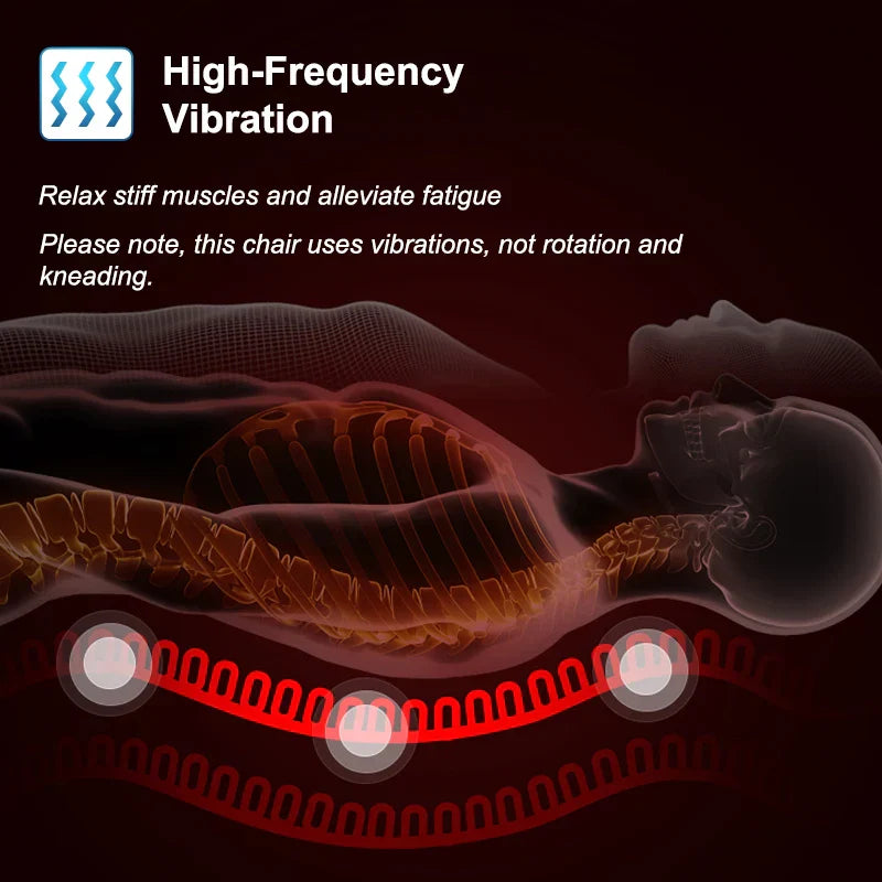 Heated Electric Back Massager Chair Cushion with Vibrator for Car, Home, Office - Neck & Lumbar Pain Relief
