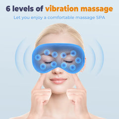 Heated Electric Eye Massager Mask - Wireless, Relieves Strain, Dark Circles, Dry Eyes, Fatigue