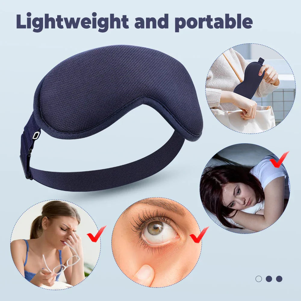 Heated Electric Eye Massager Mask - Wireless, Relieves Strain, Dark Circles, Dry Eyes, Fatigue
