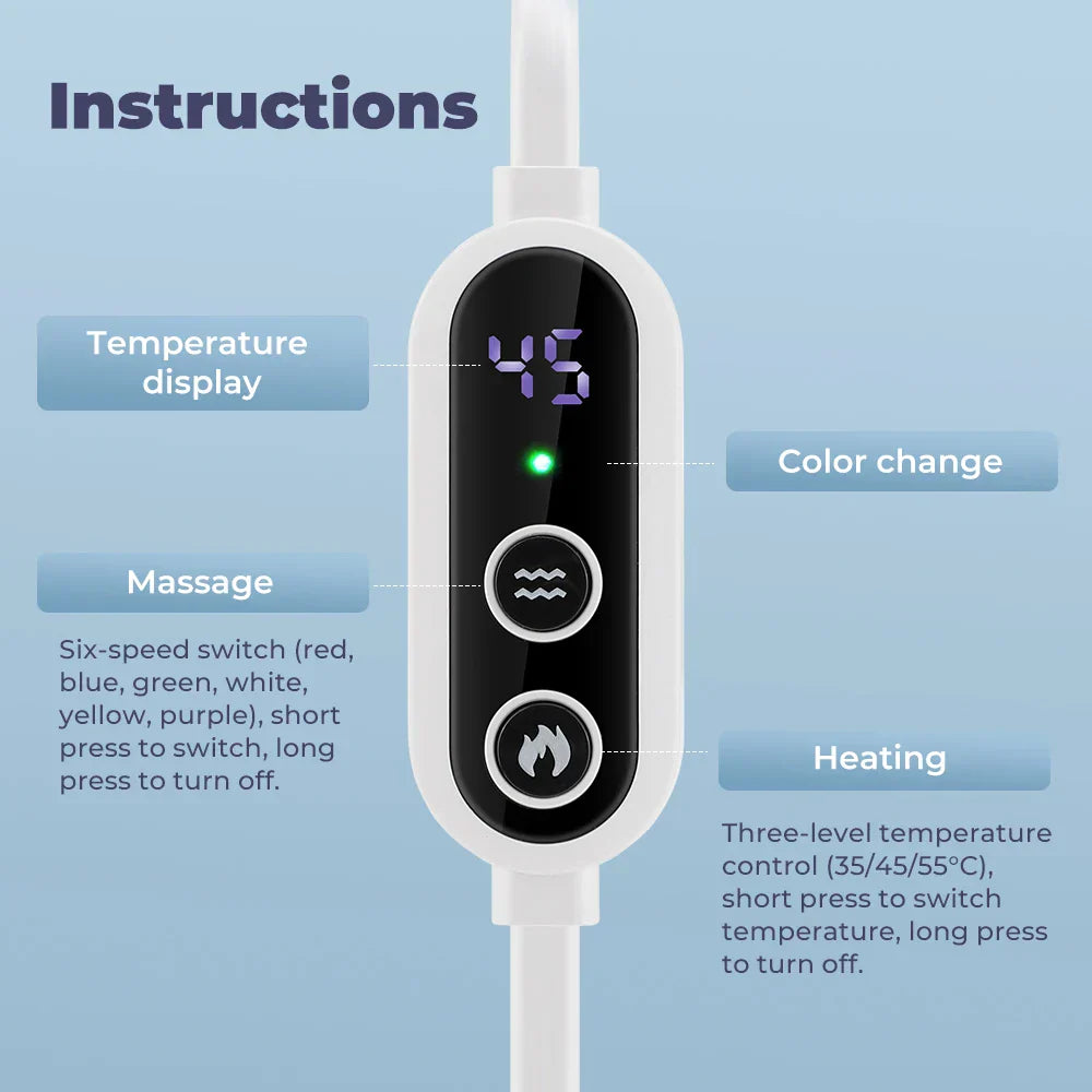 Heated Electric Eye Massager Mask - Wireless, Relieves Strain, Dark Circles, Dry Eyes, Fatigue