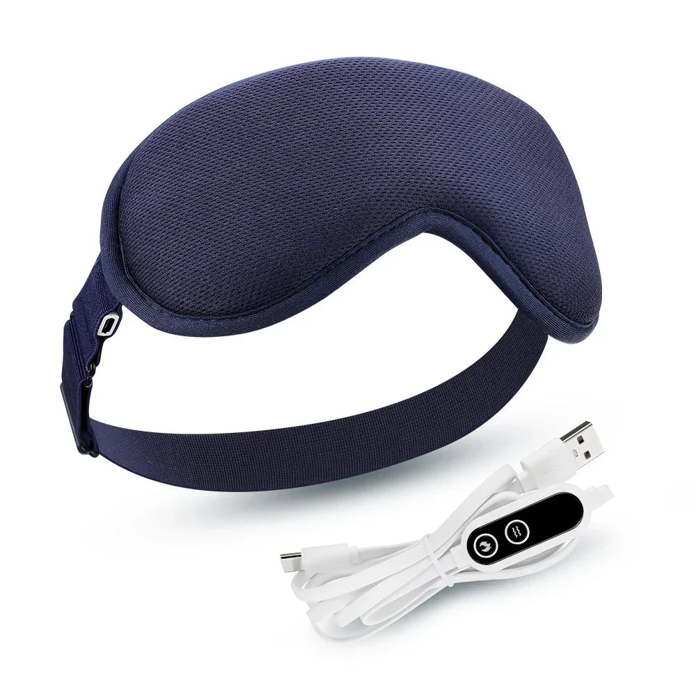 Heated Electric Eye Massager Mask - Wireless, Relieves Strain, Dark Circles, Dry Eyes, Fatigue