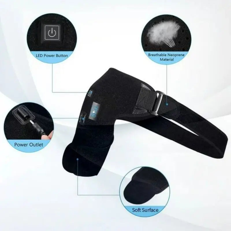 Heating Shoulder Support Belt, 3 Temperature Levels, Dual-Sided, for Body Relaxation