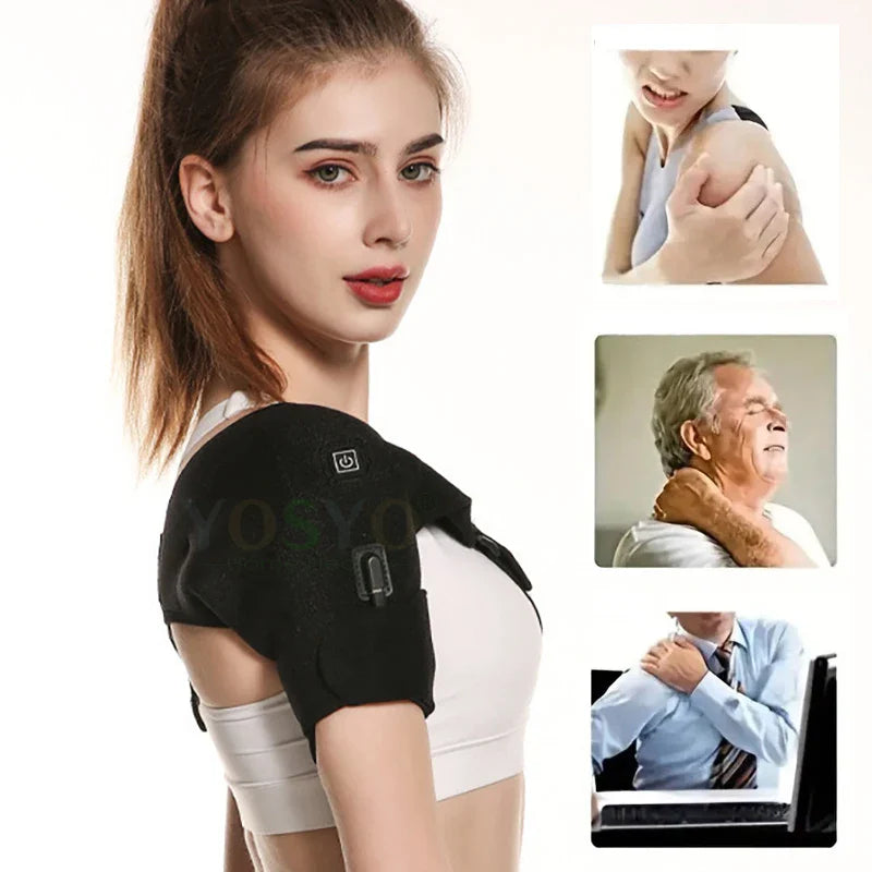 Heating Shoulder Support Belt, 3 Temperature Levels, Dual-Sided, for Body Relaxation