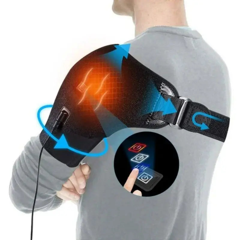 Heating Shoulder Support Belt, 3 Temperature Levels, Dual-Sided, for Body Relaxation